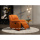 Orange Color Reclining Cheap Leather Single Sofa